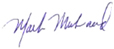 Signature of Mark Michaud, CEO